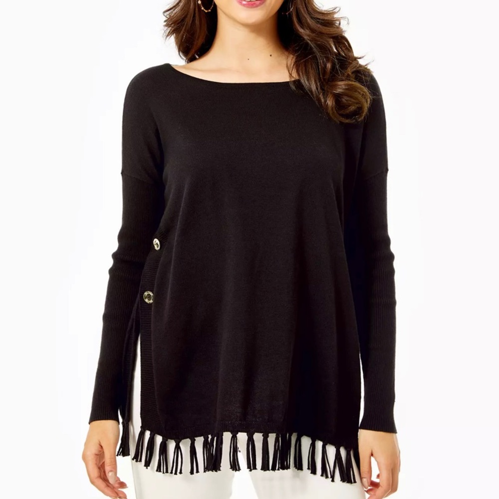 Lilly Pulitzer Ramona Fringe Sweater Size M